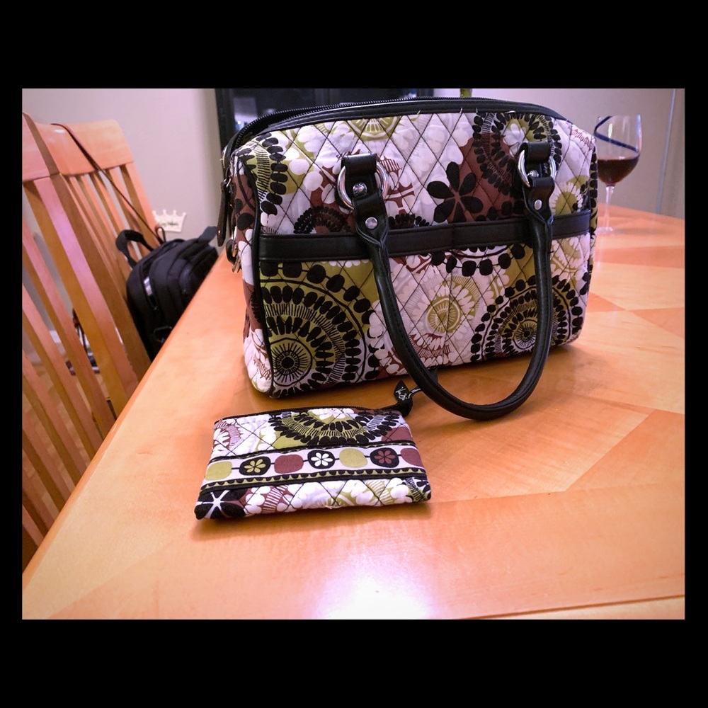 Vera Bradley satchel in Cocoa Moss